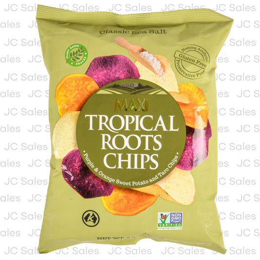 maxi tropical roots chips classic salt 3.5 oz -- 12 per case