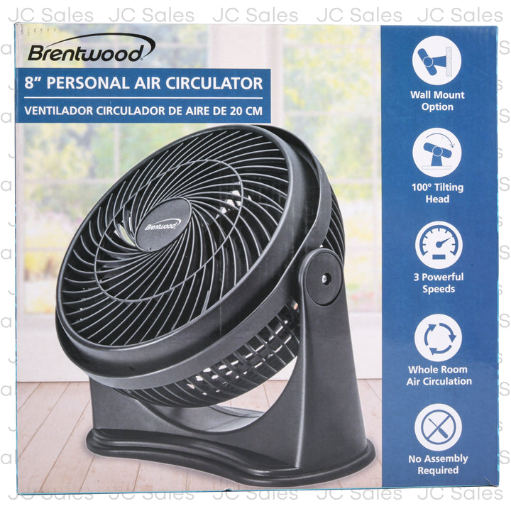 hs fan 8 air circulator black -- 1 per box