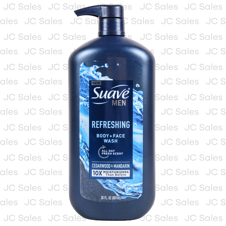 suave men refreshing body face wash 30 oz -- 4 per case