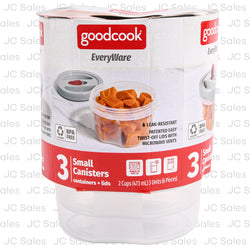 goodcook plastic food canisters w lids sm 473 ml 3 pc -- 6 per case