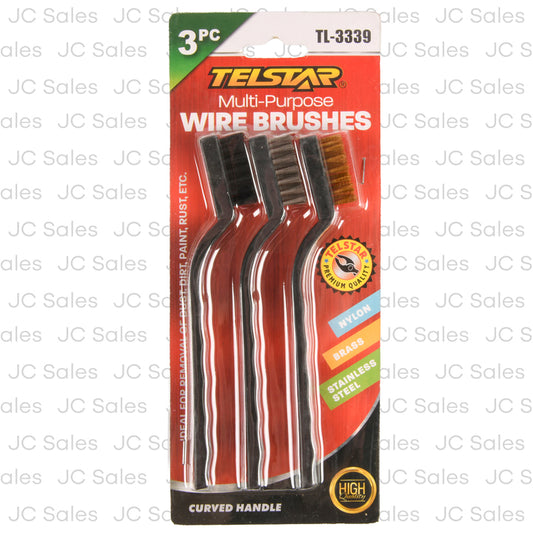 wire brush 3pc set multipurpose -- 24 per box