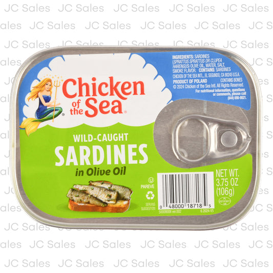 chicken of the sea sardines in olive oil 3.75oz -- 18 per case