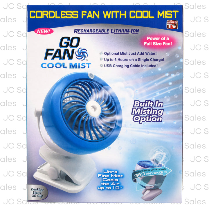 fan w cable charger go fan cool mist -- 4 per case