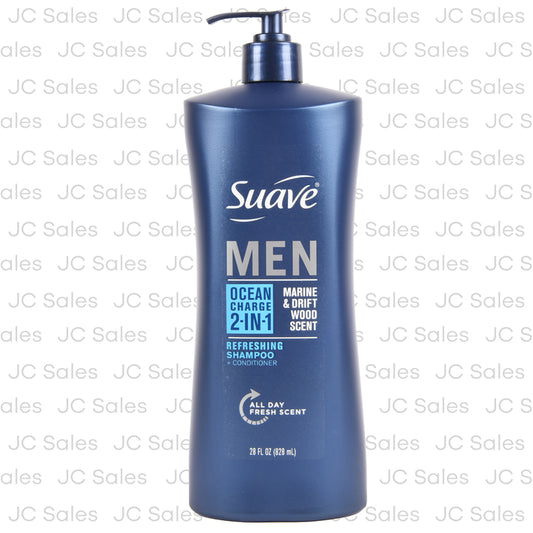 suave men shampoo 2in1 ocean charge 28 oz -- 4 per case