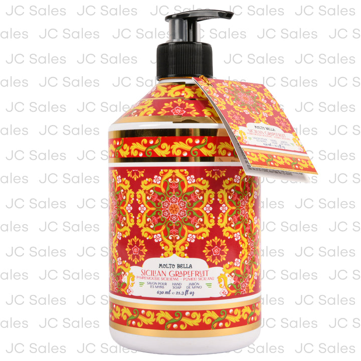 molto bella hand soap sicilian grapefruit 21.3 oz -- 12 per case