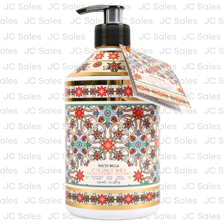 molto bella hand soap coconut shea 21.3 oz -- 12 per case