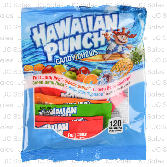 hawaiian punch candy chews 3 oz peg bag -- 18 per case