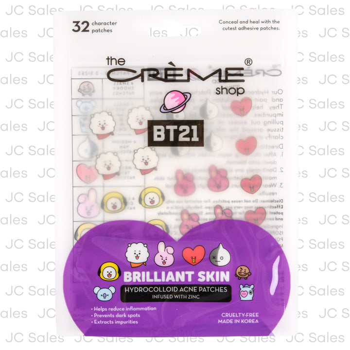 the creme bt21 hydrocolloid acne patches 32 ct -- 72 per box