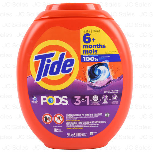 tide pods 3 in 1 fresh meadow 112 ct -- 4 per case