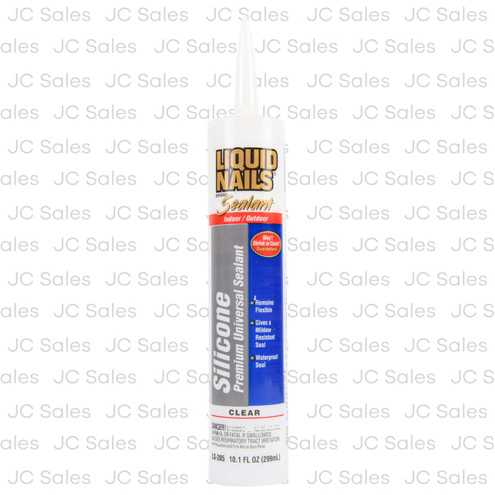 liquid nails sealant silicone clear 10 oz -- 18 per case
