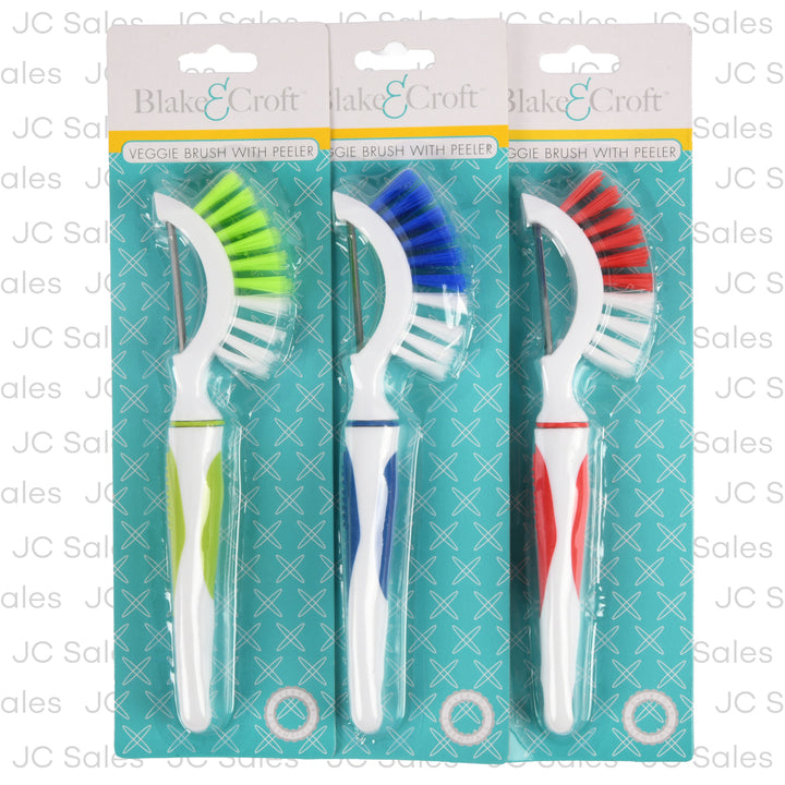 peeler w built in veggie brush asst color 8 in -- 24 per case