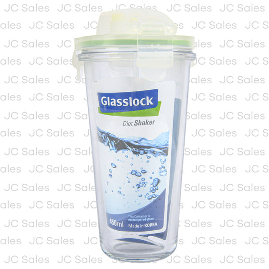 glasslock glass diet shaker container 450ml -- 6 per case