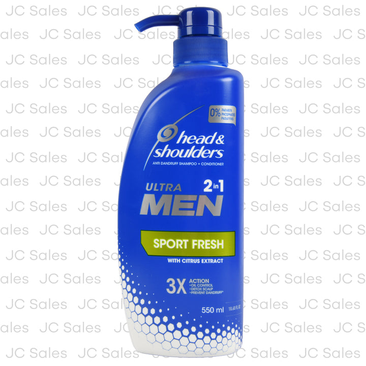 head shoulders 2 in1 sport fresh men 550 ml -- 3 per case