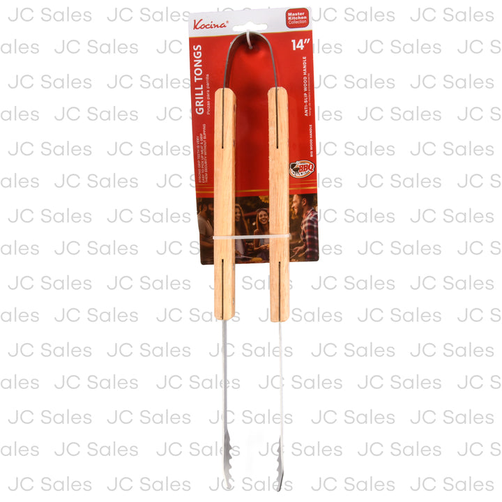 kocina bbq tong w wood handle 14 -- 24 per box