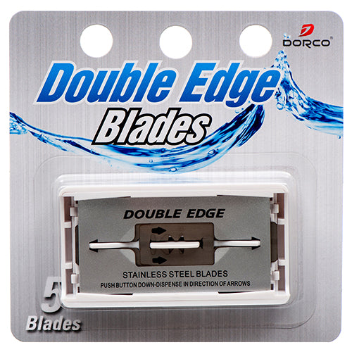dorco double edge razor blades - 5ct  -- 12 per box