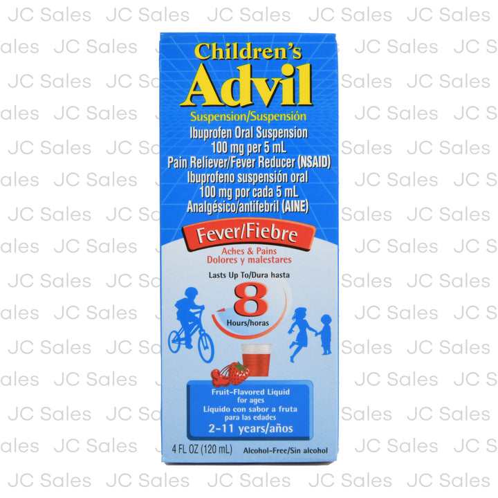 advil children s suspension fruit punch 4 oz -- 3 per box