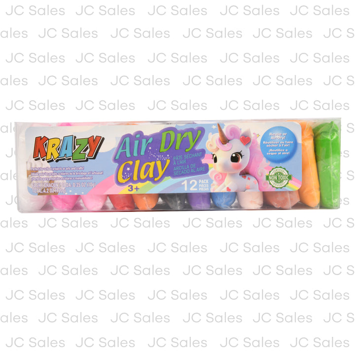 krazy air dry clay asst color 12 pk -- 24 per case