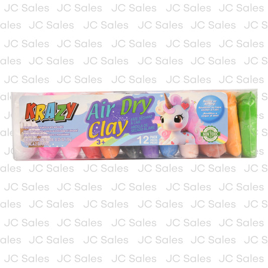 krazy air dry clay asst color 12 pk -- 24 per case