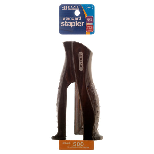 stapler stand up with 500 count staples - black -- 12 per box