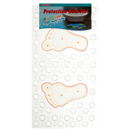 foot print clear bath mats - 17.3 in x 26 in -- 12 per box