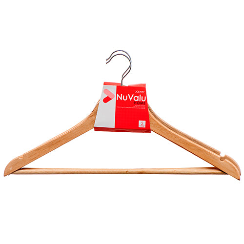 nuvalu wooden hangers - 24 pack -  -- 24 per case