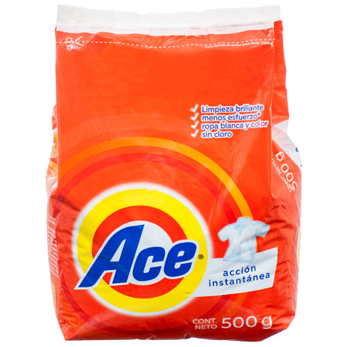 ace regular powder detergent 500grm - bulk -- 18 per case