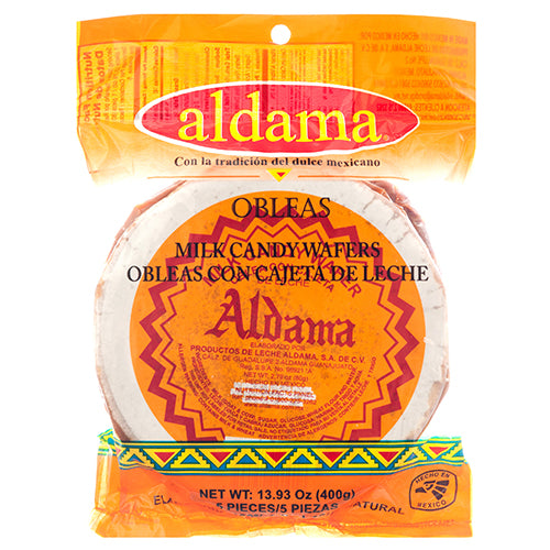 aldama 5ct oblea grande wafers with cajeta -- 24 per case