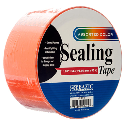 assorted color packing tape 1.88 in x 54.6yd - #bazic -- 48 per case
