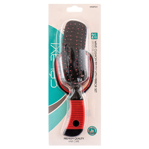 hair brush with mirror #hrnp031 - celavi  -- 12 per box