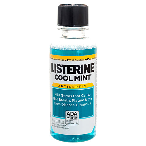 listerine mouthwash cool mint 95ml 3.2 oz -- 24 per case
