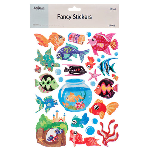 angels craft fancy sticker fish  -- 12 per box