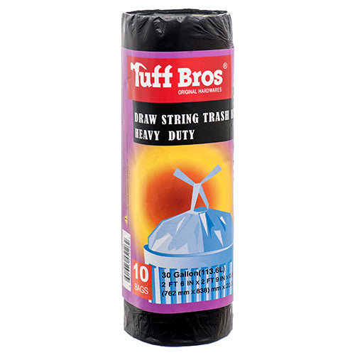 heavy duty drawstring trash bags - 30 gal -- 24 per case