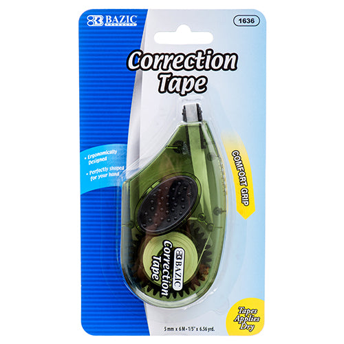 bazic correction tape w/ grip 5mm x 236  -- 24 per box