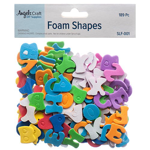 angels craft foam letters - assorted colors  -- 12 per box