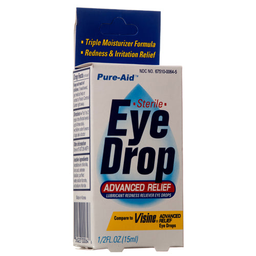 #pure aid advance eye drops - 15ml -- 24 per case