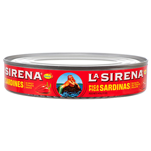 la sirena sardines pica tomato sauce w chili oval 15z -- 24 per case