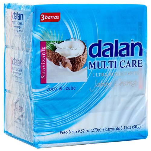dalan bar soap coconut milk 3 pk x 3.2 oz -- 24 per case