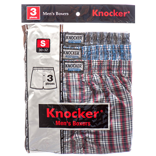 knocker boxer small asst clrs 3pk -- 4 per box