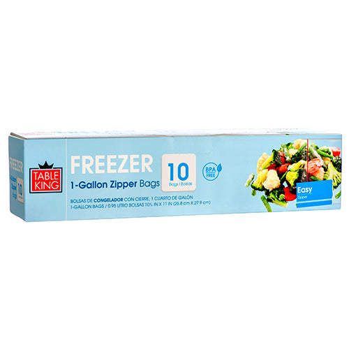 table king freezer bags - 1 gal - 10 count -- 36 per case