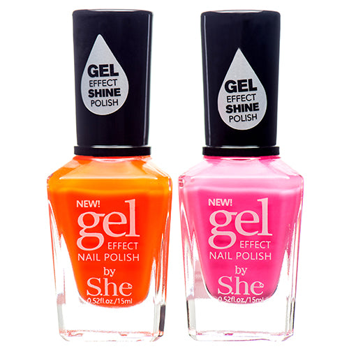 she nail polish - gel effect  - assorted colors -- 108 per case
