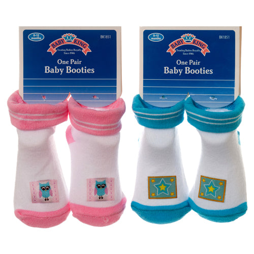 baby booties assorted size & color -  -- 12 per box
