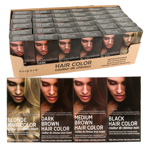 nupore hair color assorted display -- 36 per case