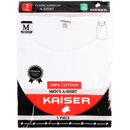 men s a-shirts white cotton size m -- 12 per box