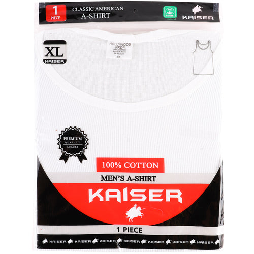 men's white cotton a-shirts - xl  -- 12 per box