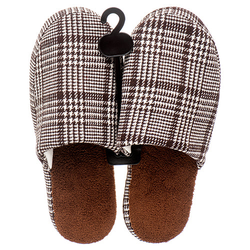 checker print winter slippers -  -- 12 per box