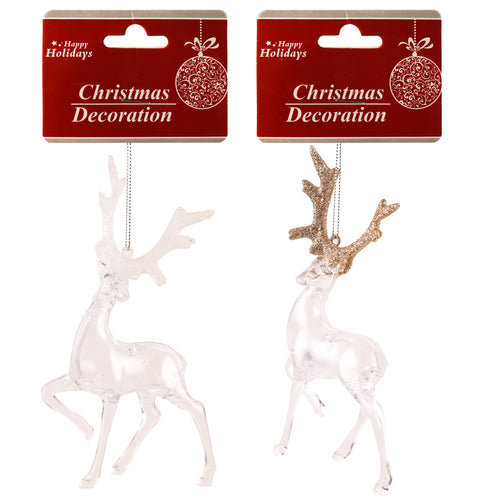 hx ornament reindeer 17x8x3cm -- 36 per case