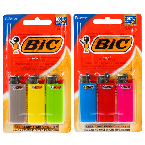 bic mini lighter 3pcs -- 12 per box