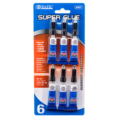 #bazic super glue 6pc - pack of 144 -- 24 per box