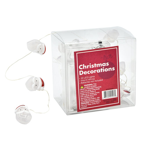 christmas santa face led lights - battery operated -- 24 per box