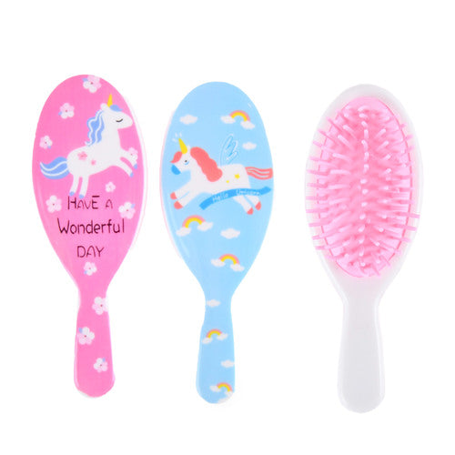 unicorn hair brushes - assorted colors and designs  -- 12 per box